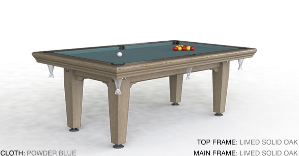 Riley Grand Solid Limed Oak Finish 7ft UK 8 Ball Pool Table Diner (7ft 213cm)